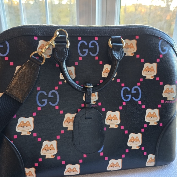 EUC Gucci Dome Satchel Pikarar- Black with Dust Bag - Picture 3 of 12